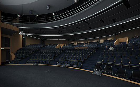 interior auditorio auditorium 3D