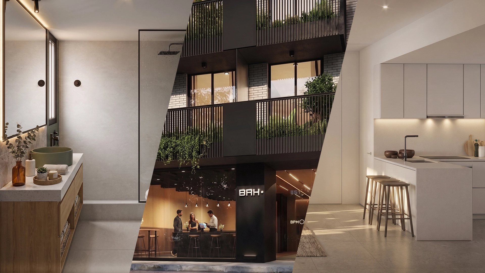 Render 3D BAH Desarrollos - Edificios Arenales 1686 y Lambaré 851, Buenos Aires, Argentina