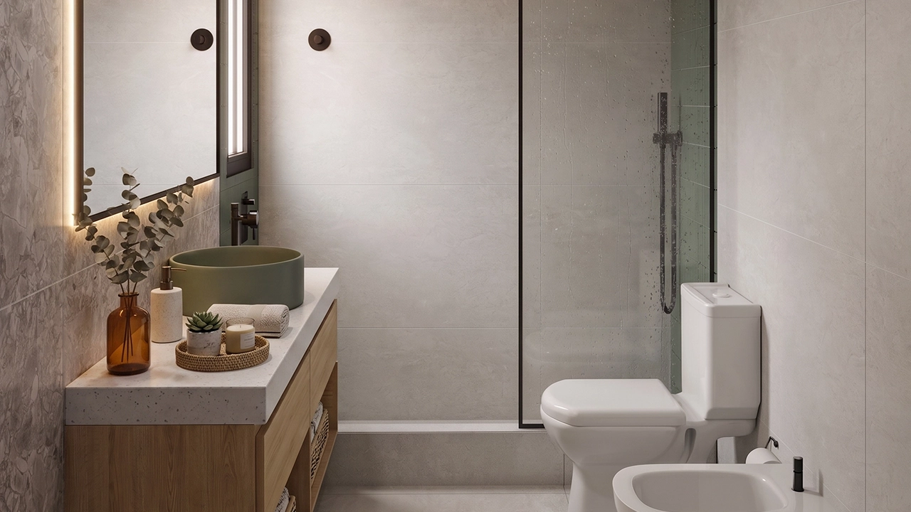 Arenales 1686 - 3D Render Modern Bathroom Design