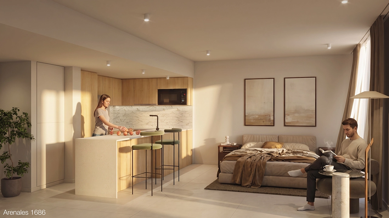 Arenales 1686 - 3D Architectural Visualization Interior Living Room