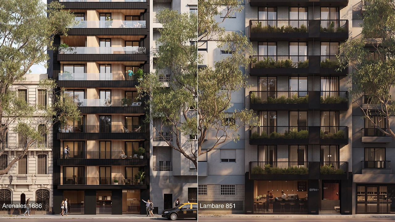 BAH Developments - 3D Renderings Arenales 1686 & Lambare 851 Facades