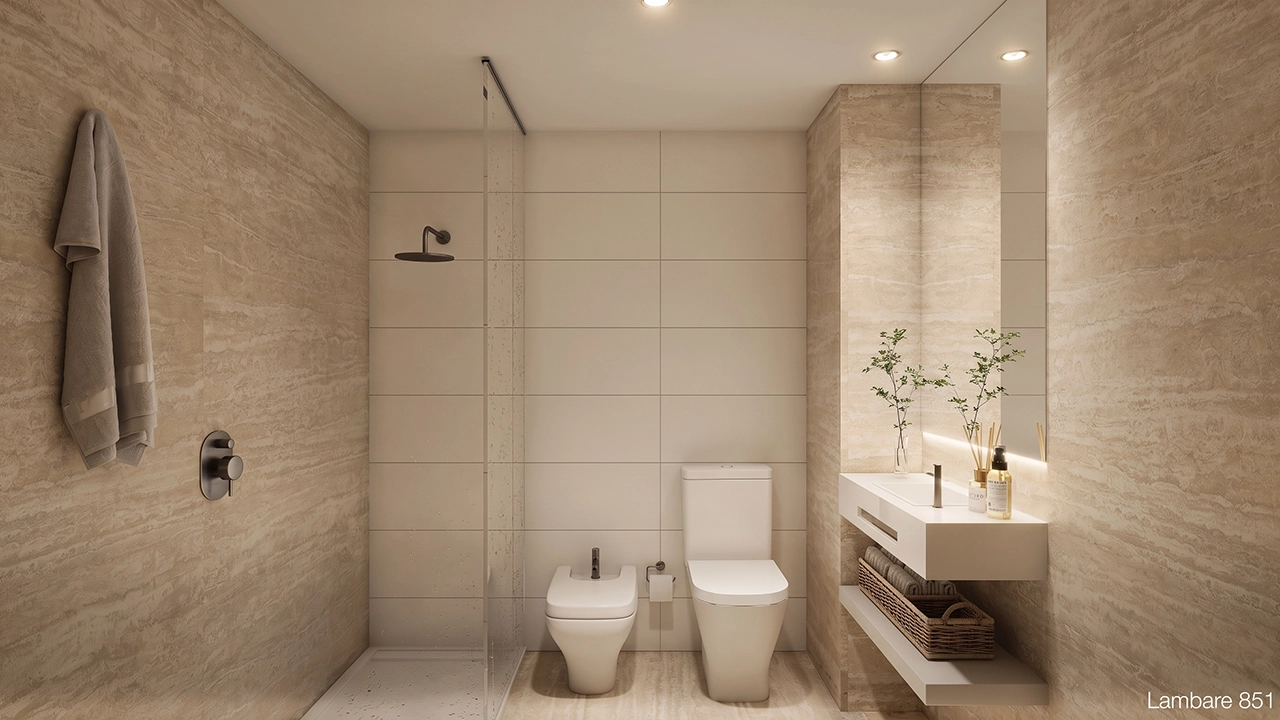 Lambaré 851 - 3D Render Contemporary Bathroom