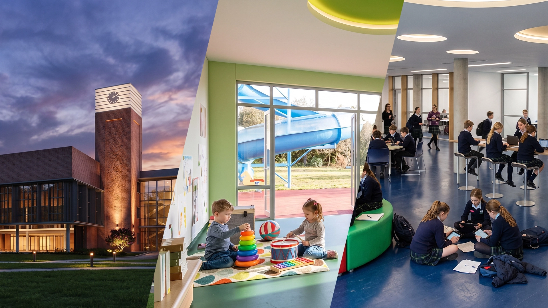 Render 3D Colegio San Andrés primaria y secundaria - Buenos Aires, Argentina