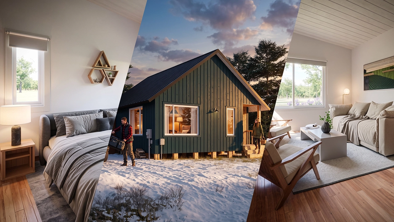 Garabi Casas Renders 3D Arquitectura Sustentable Wood Frame