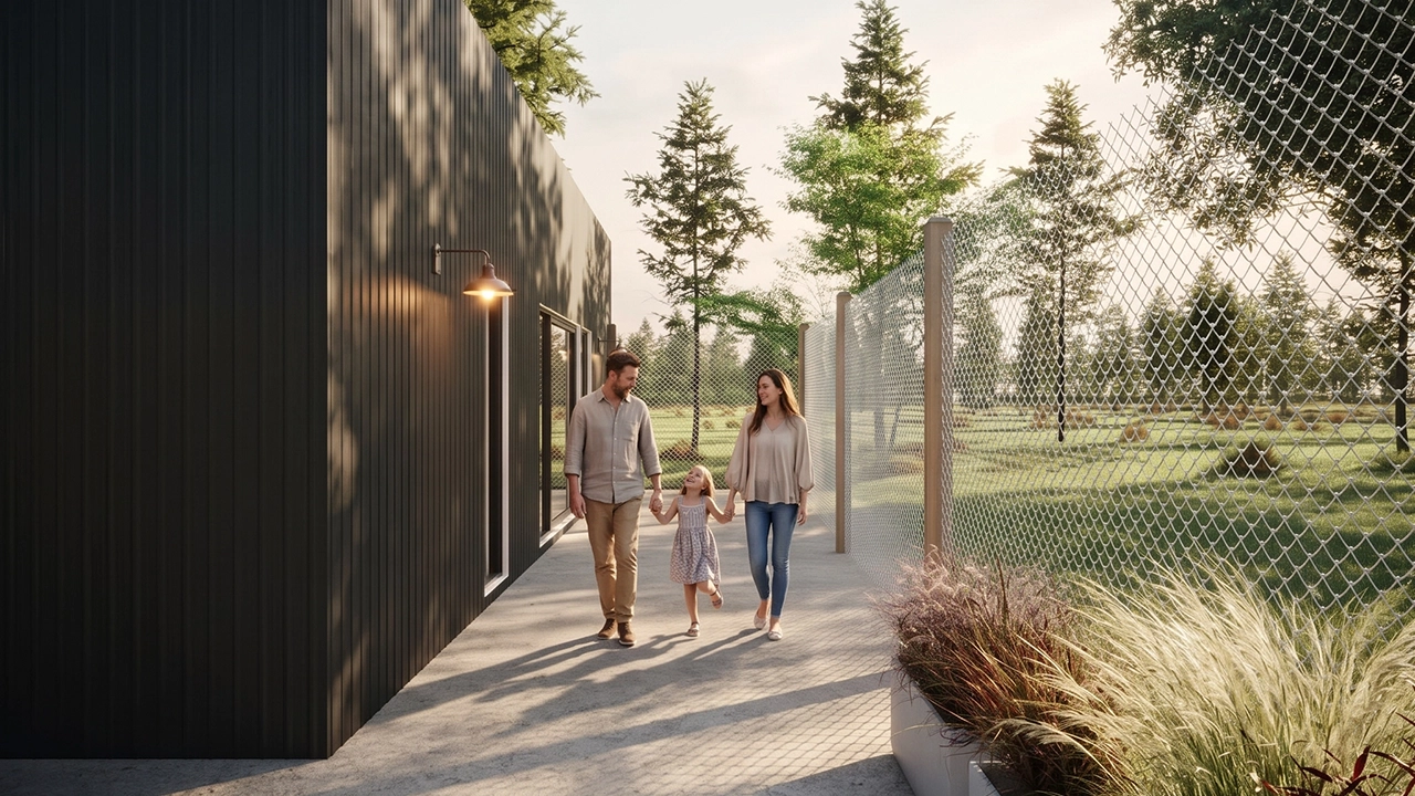 3D Architectural rendering of Wood Frame architecture for Garabi Casas