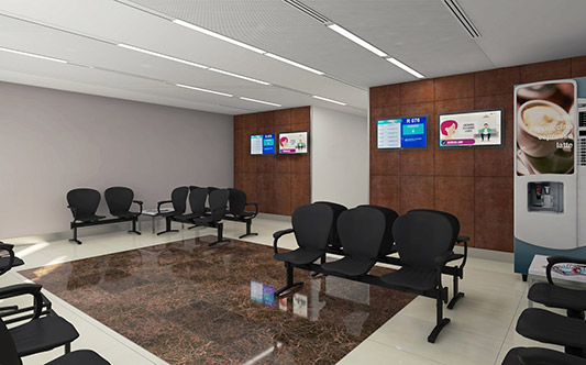 hospital interior sala espera waiting room