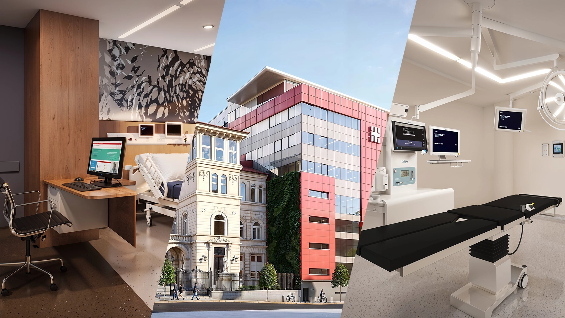 Hospital Italiano 3D Renders Constructora Sudamericana