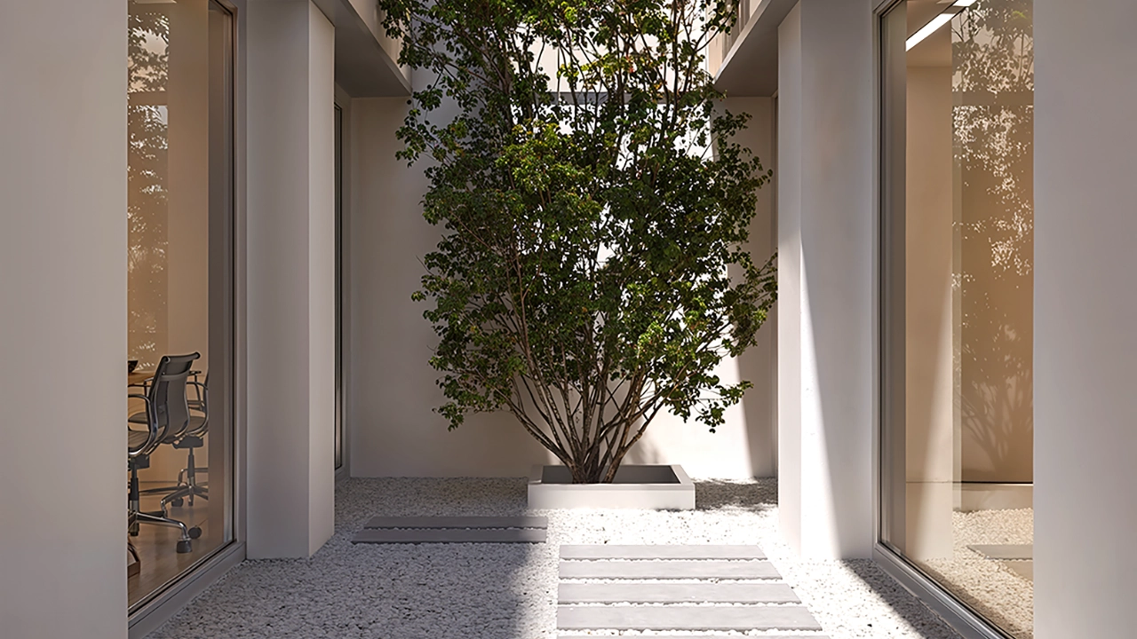 hospital interior patio