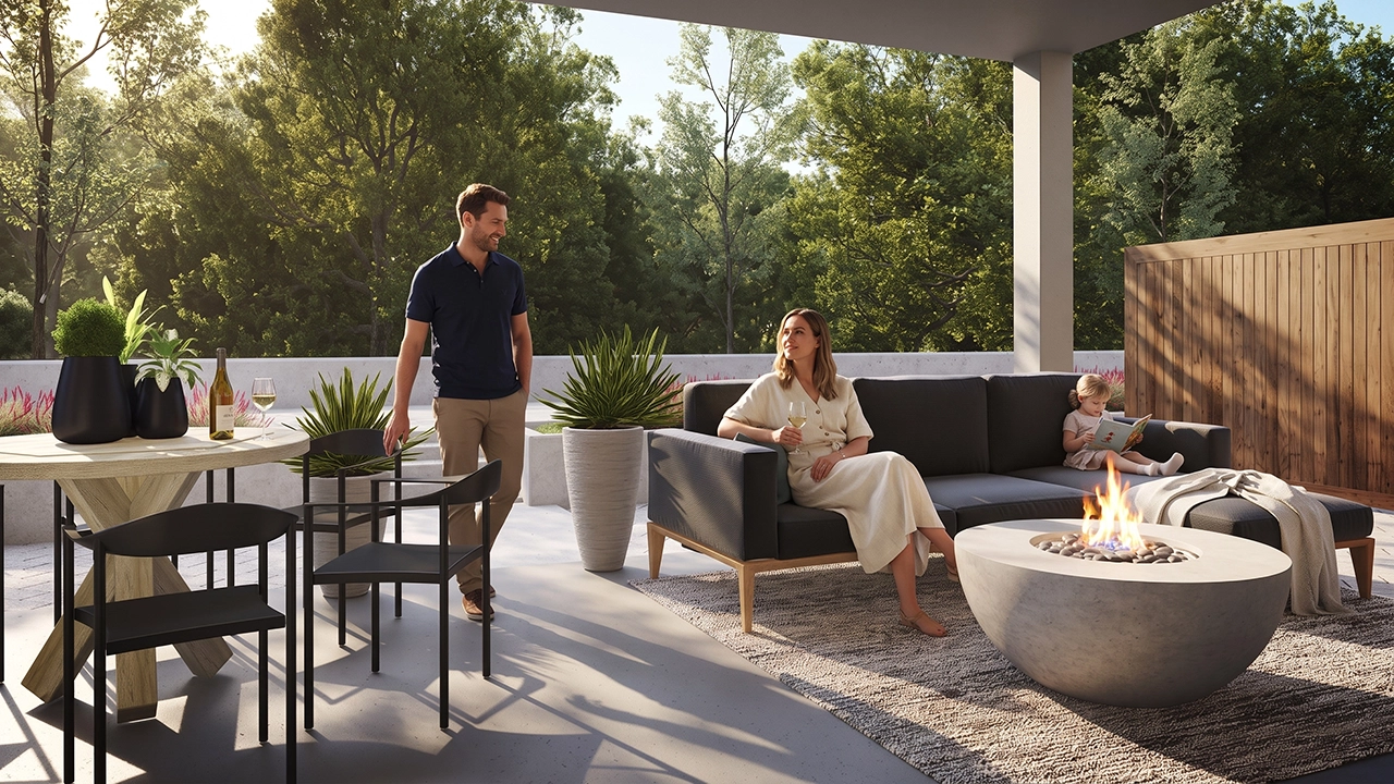 Maxx Urban Towns - Private Terrace & Courtyard Patio Visualization