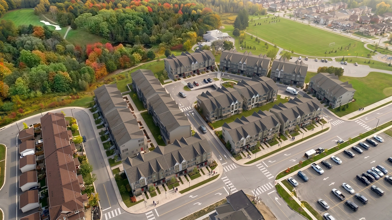 Maxx Urban Towns - Aerial Landscape Photomontage Integration