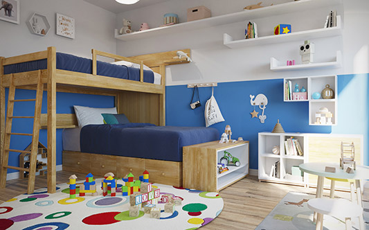 interior bedroom dormitorio chicos kids