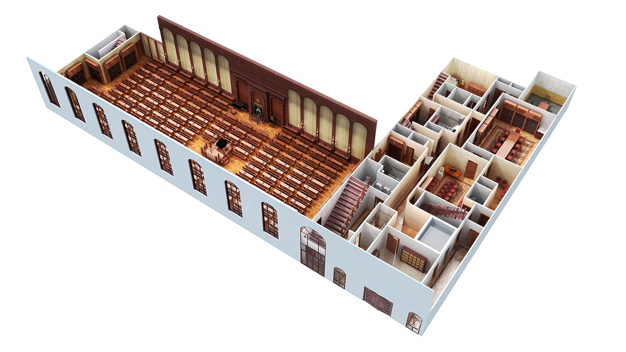 Sinagoga 3D floorplan